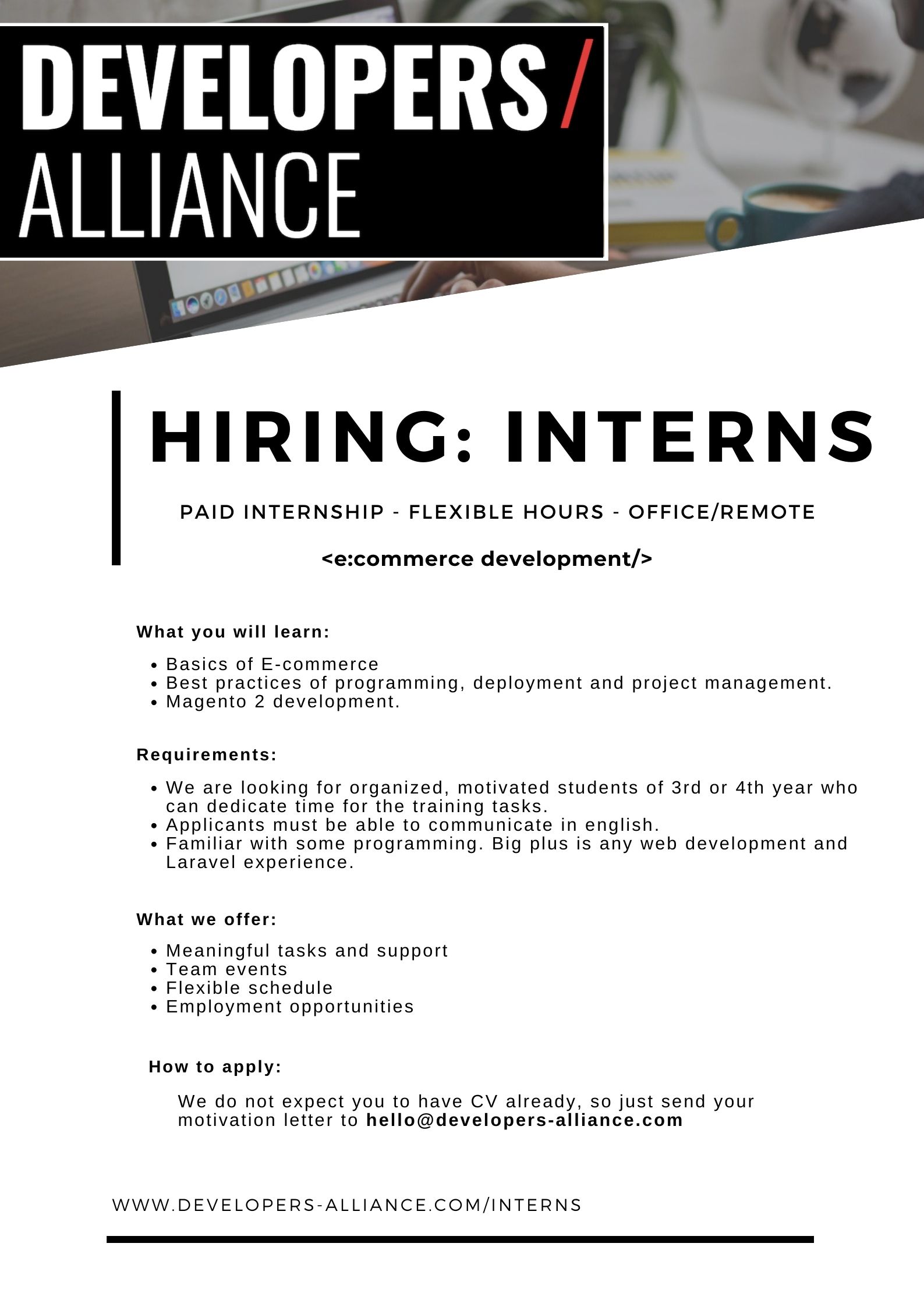 Hiring Ecommerce interns